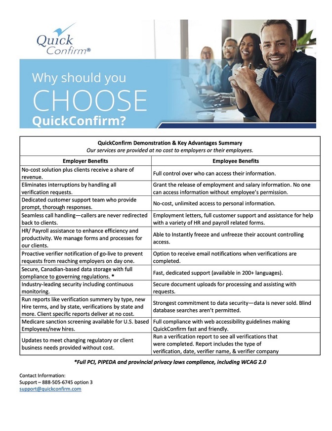 Why Choose QuickConfirm